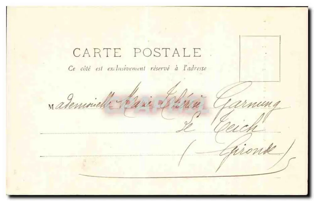 Langon, nahe Bordeaux — Kirche St-Gervais — Henry Guillier, 31, 12 bis und 44, rue Fonneuve, Libourne - Rückseite