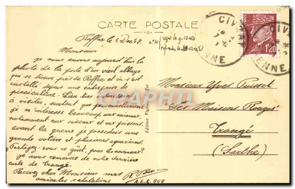 Nanteuil (Charente) — A piscicultura — Edição Vignes, n°14 - Verso
