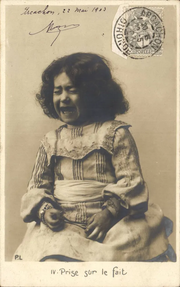 Kleines Mädchen, das weint — Trenchon, 22. Mai 1903 — P.L. n° IV - Vorderseite