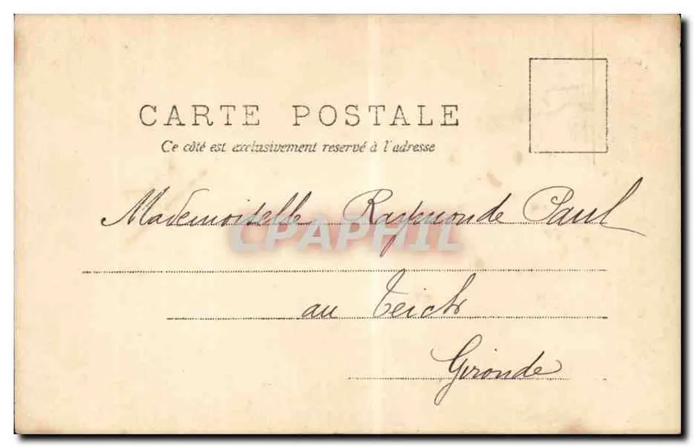 Kleines Mädchen, das weint — Trenchon, 22. Mai 1903 — P.L. n° IV - Rückseite