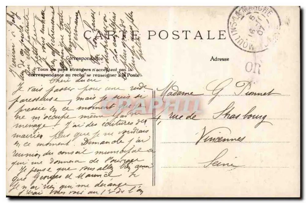 Frau im Garten — Der Frühling schlägt das einsame Heim — Verleger E. D. n° 4225 - Rückseite