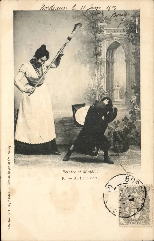 Pintor e Modelo — Edição Royer e Cie, Nancy — n°10 - Frente