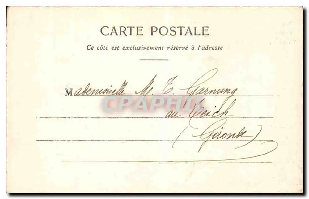 Zwei Männer in komischer Kleidung — Theater-Szene — Verlag Palition Phototypie A. Bergeret & Cie, Nancy - Rückseite