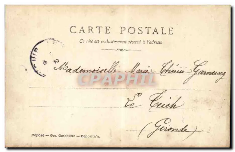 Casanova in Nice — Paar in Intimität — Verleger A. & S. - Rückseite