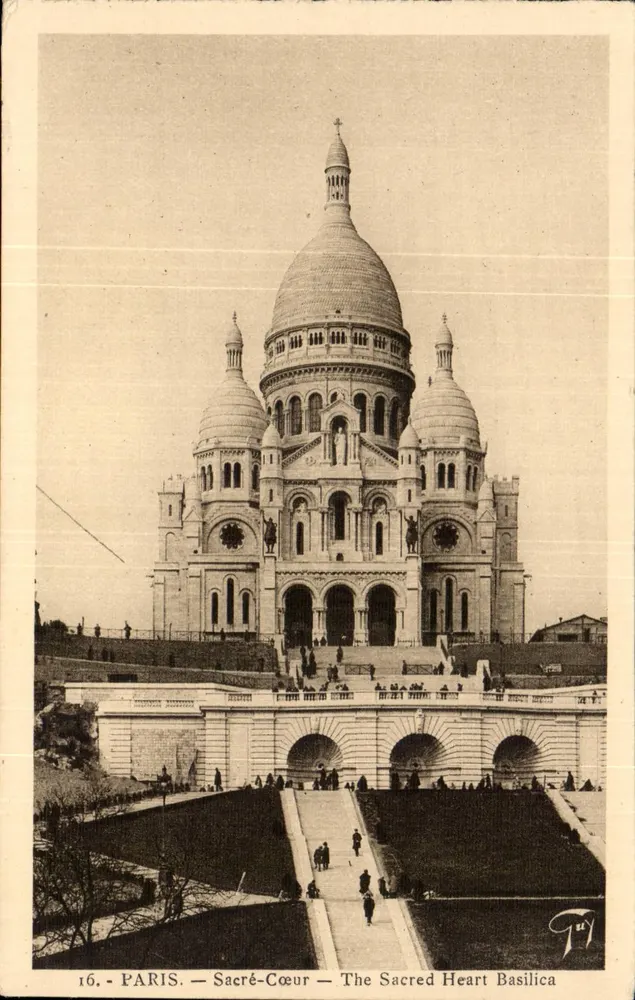 Paris — Sacré-Cœur — A Basílica do Coração Sagrado — editor A. Leconte, Paris - Frente