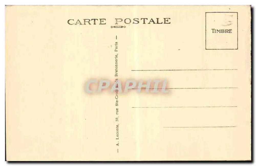 Paris — Sacré-Cœur — A Basílica do Coração Sagrado — editor A. Leconte, Paris - Verso