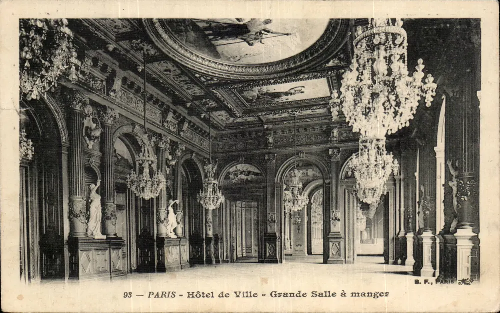 Paris - Rathaus - Großer Speisesaal — B.F., Paris, n°93 - Vorderseite