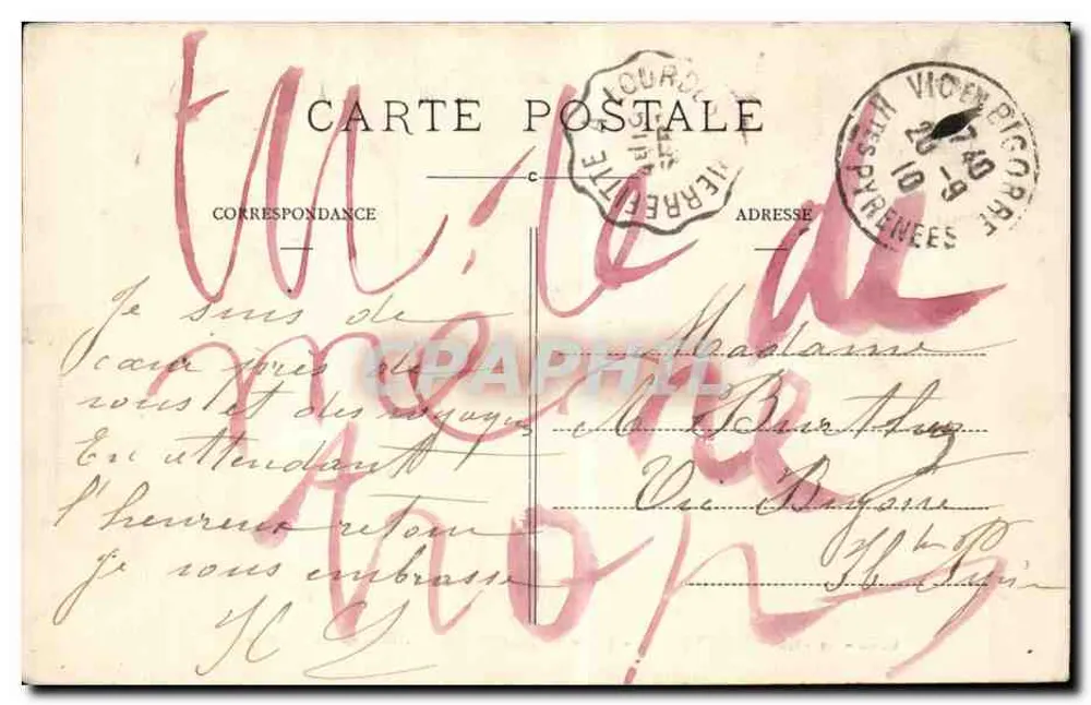 Cauterets (H.-P.) — Route du Pont d'Espagne — Cascade du Cerisey — éditeur C.C. n°14 - Rückseite
