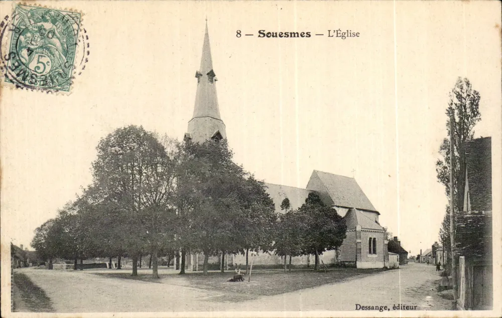 Souesmes — A Igreja — Dessange, editor - Frente