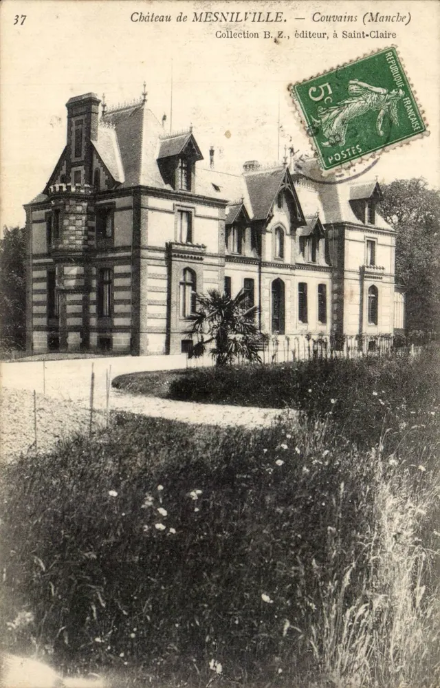 Castelo de MESNILVILLE — Courvains (Manche) — Coleção B. Z., editor, em Saint-Clair - Frente