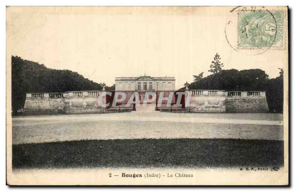 Bouges (Indre) — O Castelo — editor E. B. F., Paris - Frente