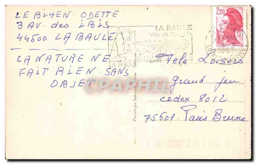 Biarritz — Ansicht der Esplanade und des Rocher de la Vierge - Rückseite