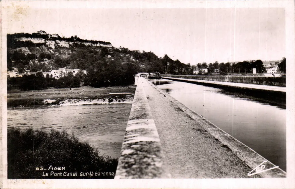 Agen — Die Kanalbrücke über die Garonne — Verlag Agen, Nr. 65 - Vorderseite