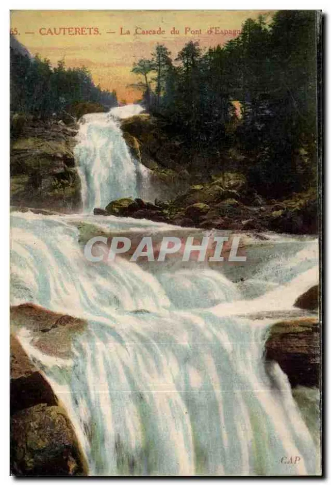 Cauterets — A Cachoeira do Pont d'Espagne — CAP - Frente