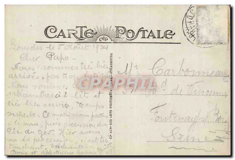 Cauterets — A Cachoeira do Pont d'Espagne — CAP - Verso
