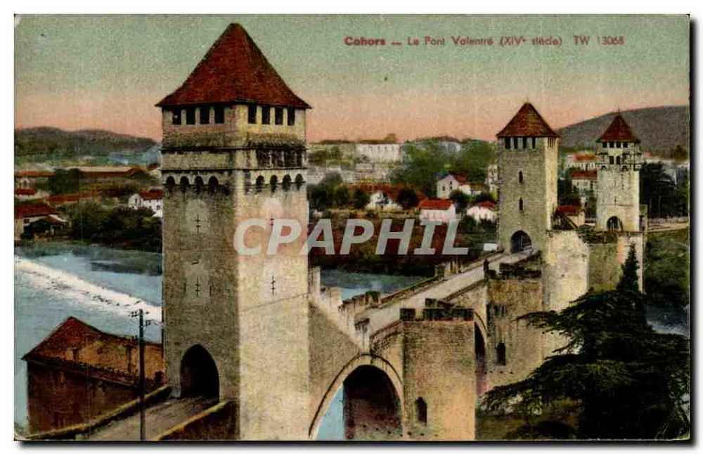 Cahors — O Ponte Valentré (século XIV) — TW 13068 - Frente