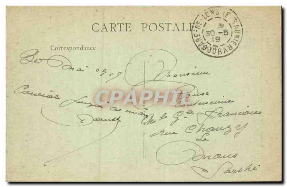 Les Planches-en-Montagne — Château de la Folie — Verleger R. A. Pierre, Nr. 1707 - Rückseite