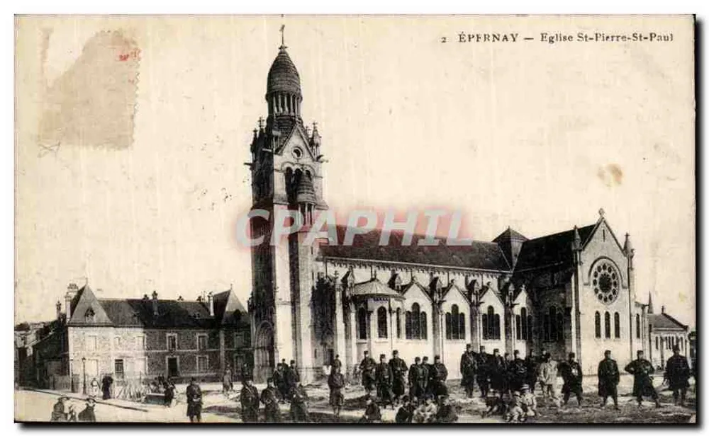 Épernay — Kerk van Sint-Pieter en Sint-Paulus — Uitgever niet geïdentificeerd, serie-nummer 2 - Voorkant