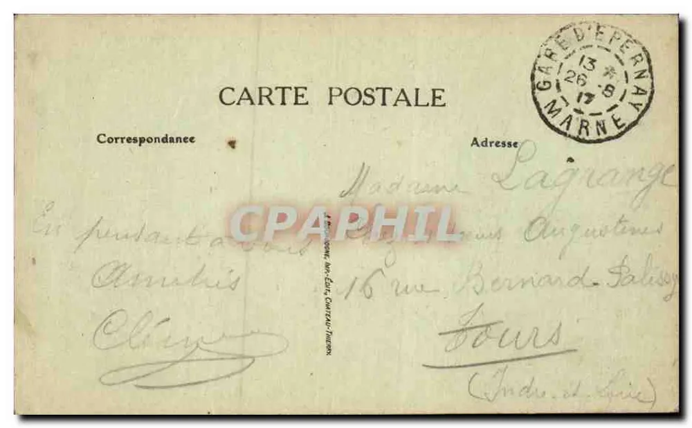 Épernay — Kerk van Sint-Pieter en Sint-Paulus — Uitgever niet geïdentificeerd, serie-nummer 2 - Achterkant