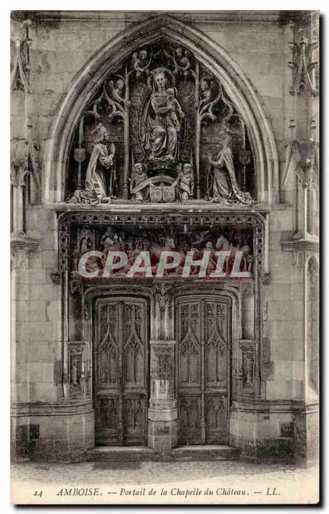 Amboise — Portal der Kapelle des Schlosses — LL. n°24 - Vorderseite