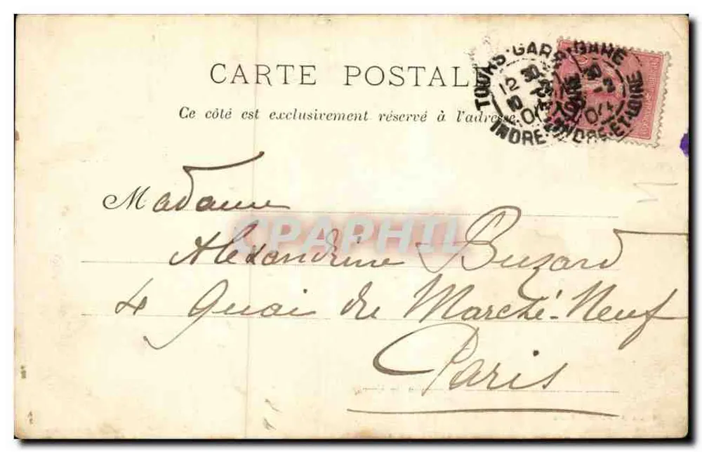 Castelo de Cange — Tours — Photo. A. Maupuït - Verso