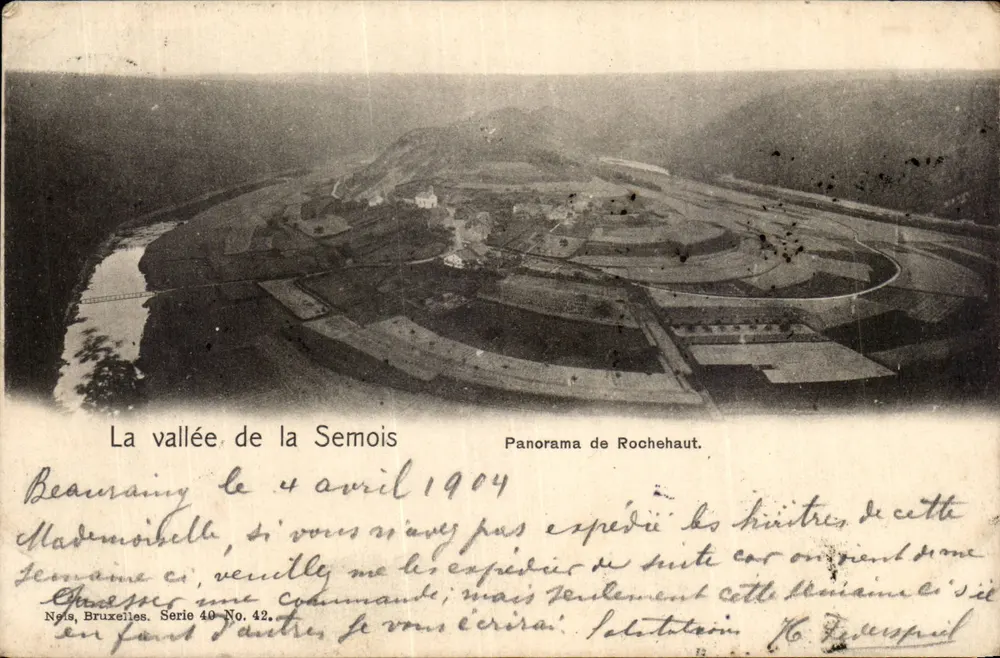 Das Tal der Semois — Panorama von Rochehaut — Neis, Brüssel. Serie 40 Nr. 42. - Vorderseite