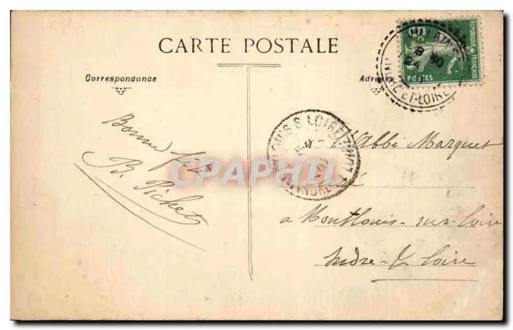 Villaines — Vista do Bourg — Editor Dubonnet - Verso