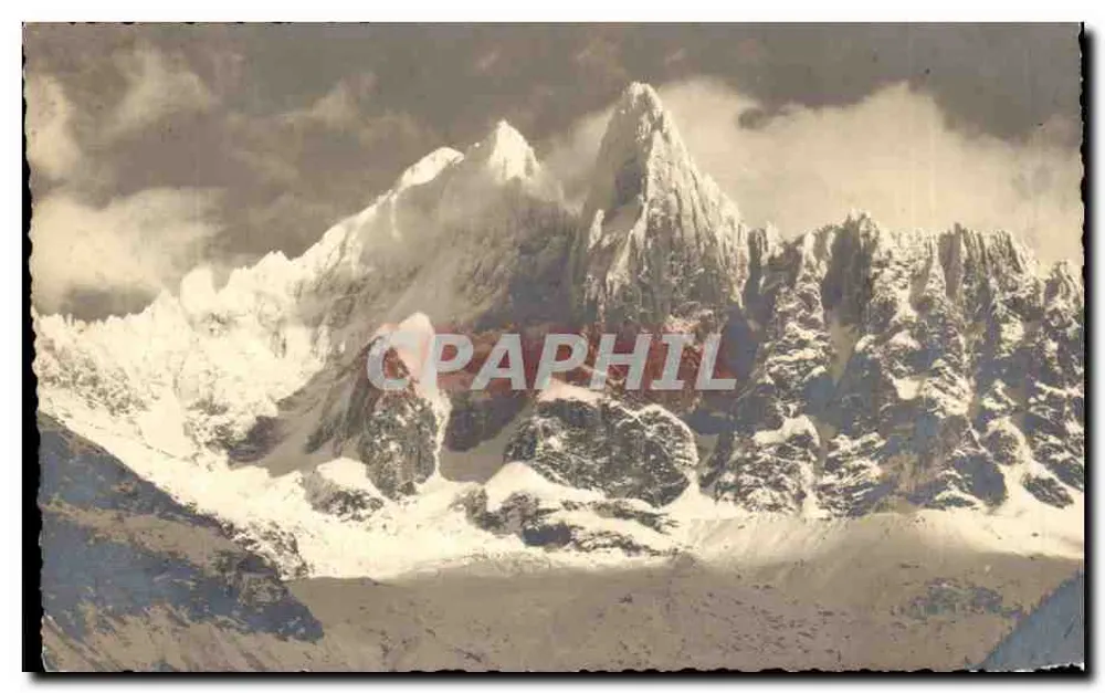 Montanhas nevadas — vista alpina — editor desconhecido, número de série não visível - Frente