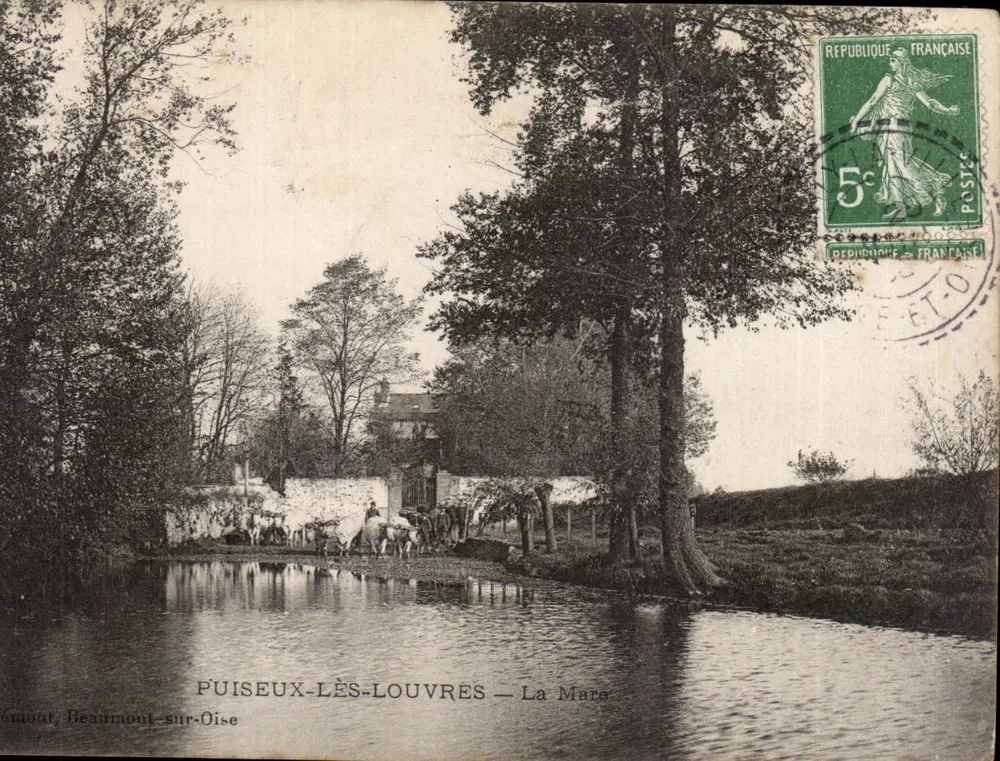 PUISEUX-LÈS-LOUVRES — La Mare — editor Beaumont-sur-Oise - Frente