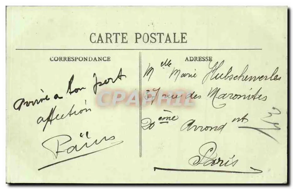 Cherbourg - Ein Meeresstück auf der Place Napoléon — unbekannter Verlag, n° 174 - Rückseite