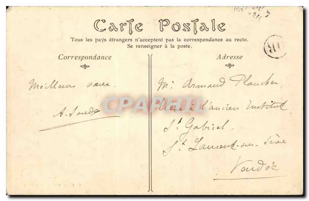Trorgues (Indre-et-Loire) — Vista geral e a Estação — Editor: H. Breton, Editor, Sainte-Gemmes - Verso