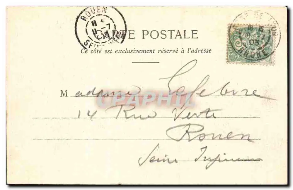LYON - Facciata dell'Hotel de Ville (lato Est) — Editore Guetta, fot. N°8330 - Verso