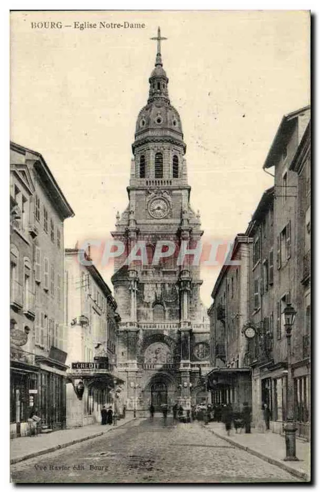 Bourg — Igreja de Nossa Senhora — Vista Ravier edit. Bourg - Frente