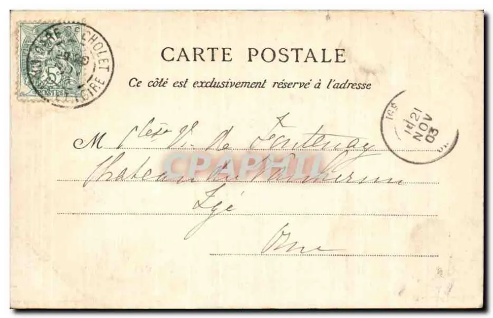 Clisson (Loire-Inférieure) — O Ponte e o Velho Castelo — Livraria Pourrin, Mortagne - Verso