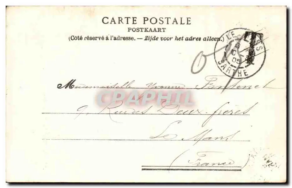 Bruxelas — Manneken-Pis — Edit. Mme J. R. Brux. - Verso