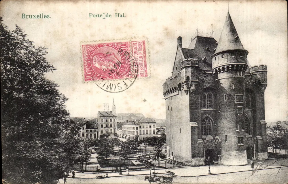 Porta de Hal — Bruxelas — editor anônimo, número de série não visível - Frente
