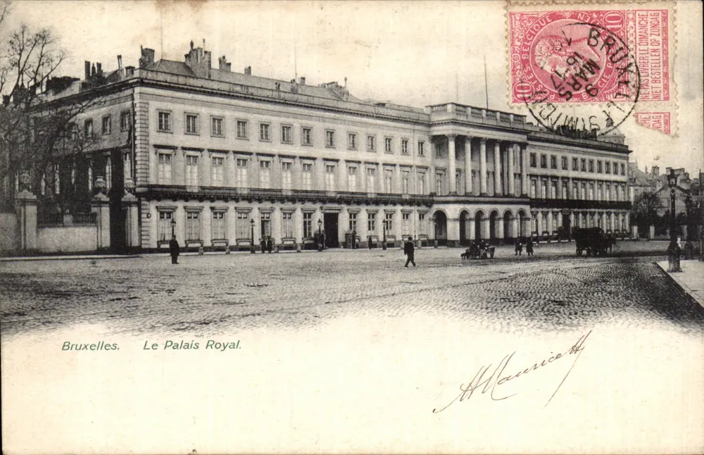 Bruxelas. O Palácio Real. — Exposta por A. Mauricey. - Frente