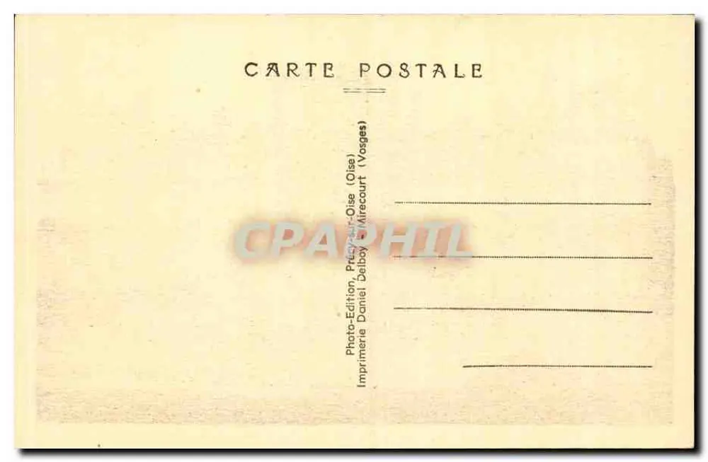 Castelo de Laversine (Oise) — A Terrasse — Edição Fotográfica Daniel Delbouy (Mirecourt) - Verso