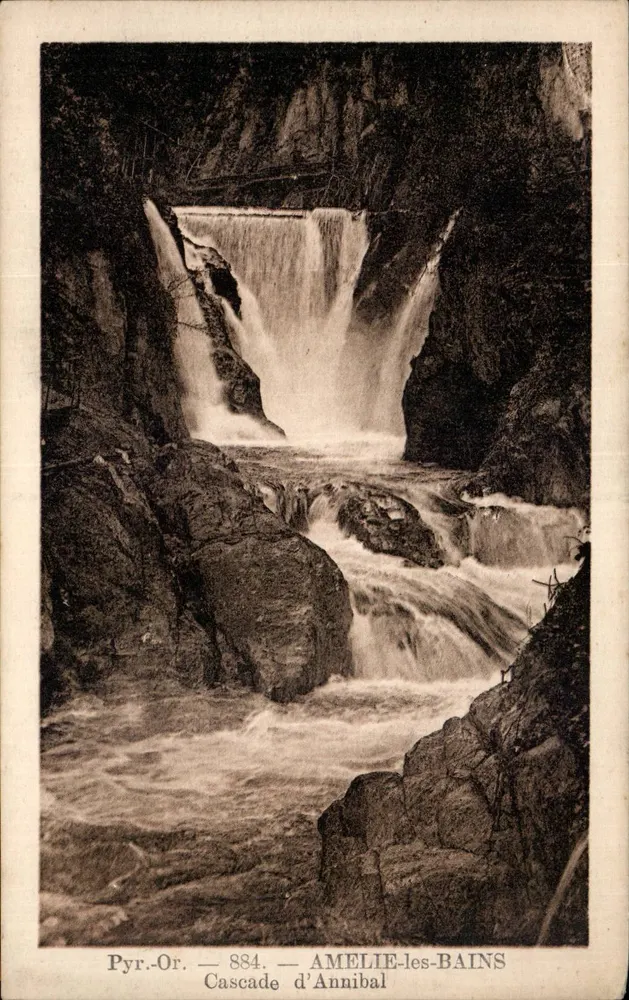 Cachoeira de Annibal — Amélie-les-Bains — Pirineus-Orientais, n°884 - Frente