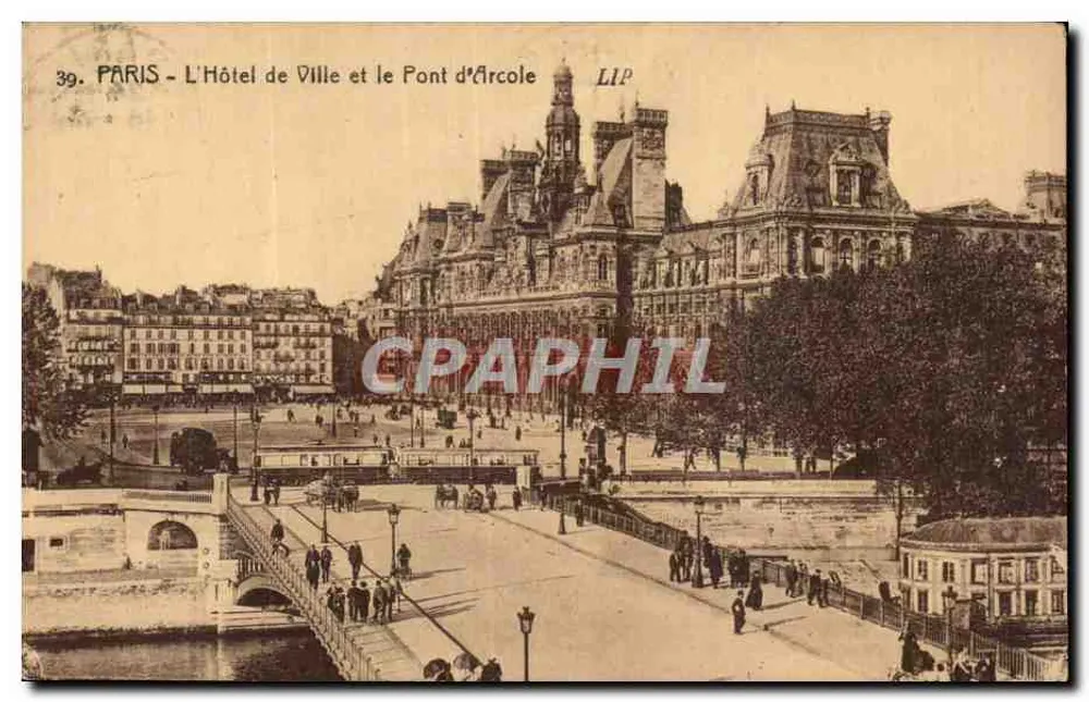Paris - Das Rathaus und der Pont d'Arcole — LIP, Nr. 39 - Vorderseite