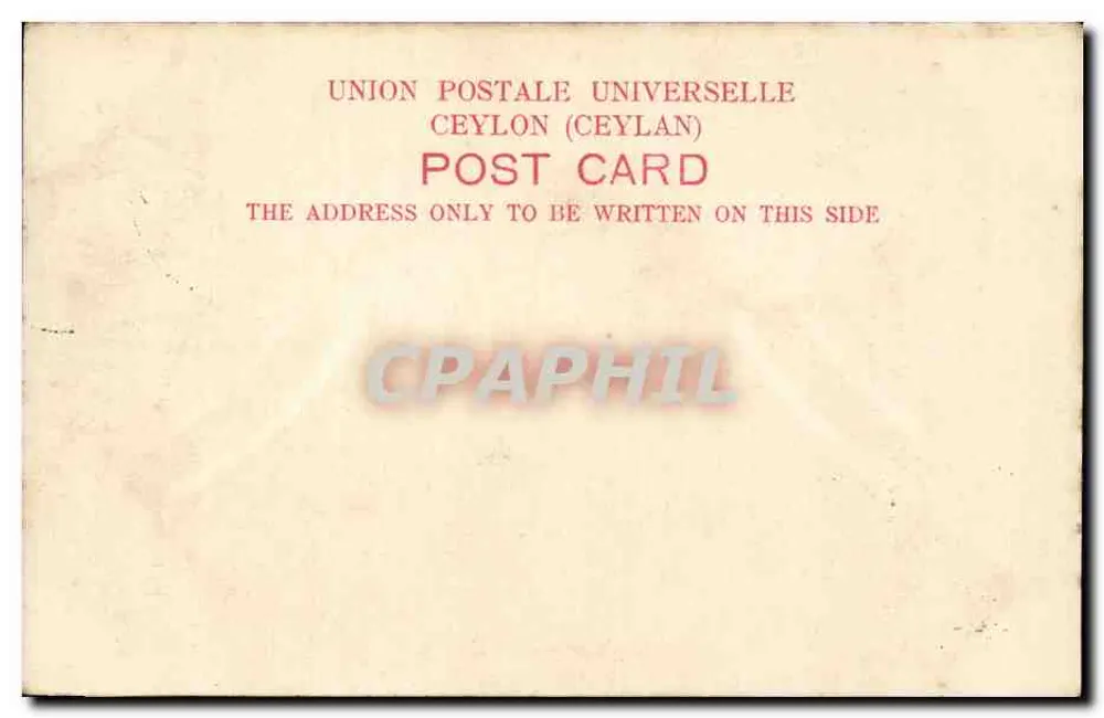 Loja de Tamby — Kandy — Selos de Ceylon - Verso