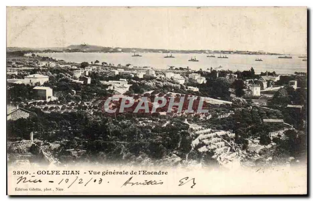 Golfe Juan - Vista geral da Escadre — Edição Giletta, Nice, n° 2809 - Frente