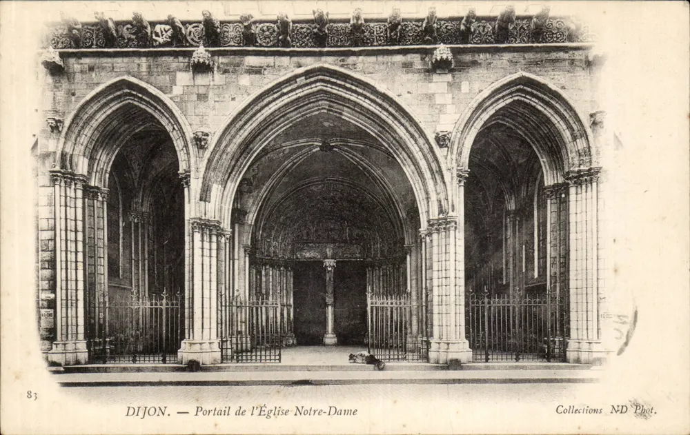 Dijon — Portal der Kirche Notre-Dame — ND Phot. Sammlung - Vorderseite