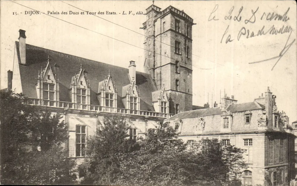 Dijon — Palast der Herzöge und Turm der États — L. V., Verlag - Vorderseite