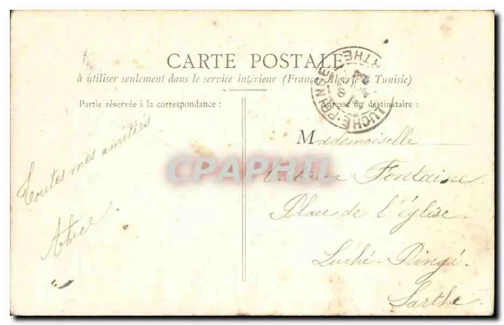 Nevers — Chapelle de la Visitation — B. F.1 PARIS - Verso