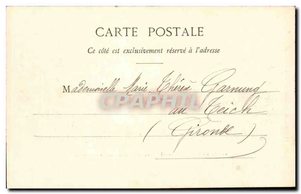 Libourne — Allgemeiner Blick auf die Kavallerie- und Infanterie-Kaserne — Pap.-Lith. Faïlle Guillier, 25 Rue Thiers - Rückseite
