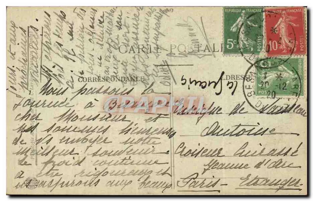 Besançon — Palácio de Justiça — C.L.B. n°85 - Verso