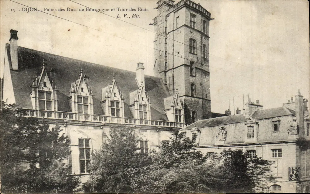Dijon — Palast der Herzöge von Burgund und Turm der États — L. V., Verlag - Vorderseite