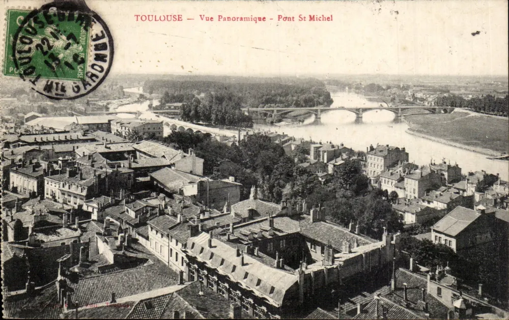 Toulouse — Panoramablick — Pont St Michel - Vorderseite