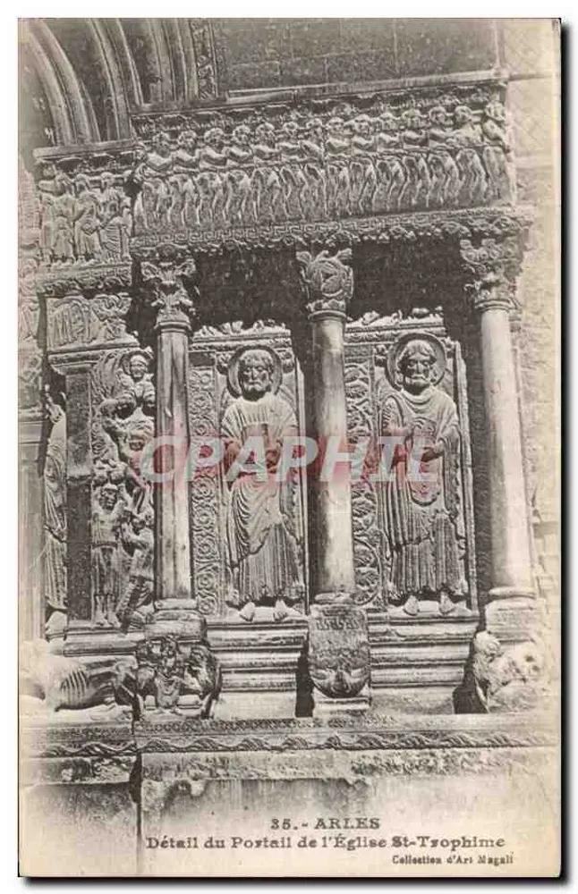 Arles — Detail des Portals der Kirche Saint-Trophime — Collection d'Art Magalli, Nr. 35 - Vorderseite